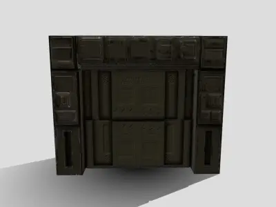 Blast Doors Low-poly 3D model