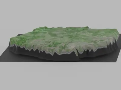 Eswatini Map Country Low-poly 3D model