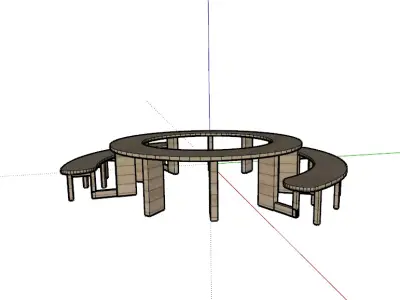 Circular Tree Bench - Sustainable Urban and Landscape Design Free 3D model