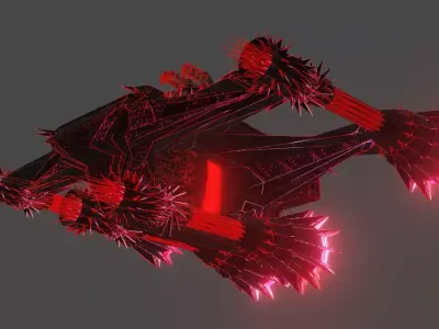 Dark Spaceship-Gunner Class 3D model