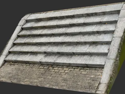 3D scan Steps in the park 3D model