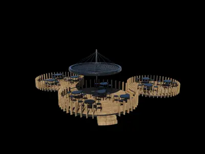 Summer terrace 3D model