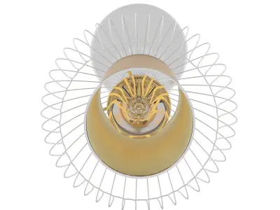 Ceiling Lamp with Wire Shade 01 3D model
