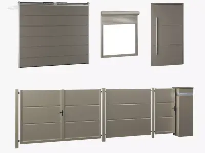 Collection of Gate Window and Door 3D model