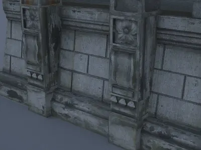 Large Crypt Low-poly 3D model