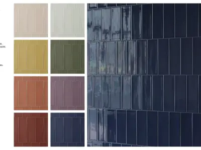 Subway Tile in Vertical Offset Layout Texture