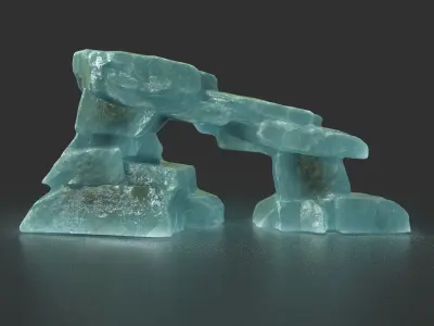 Low poly Big Ice Formation Pack 200928 - Frozen Low-poly 3D model