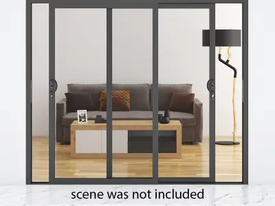 Aluminium Door 06 3D model