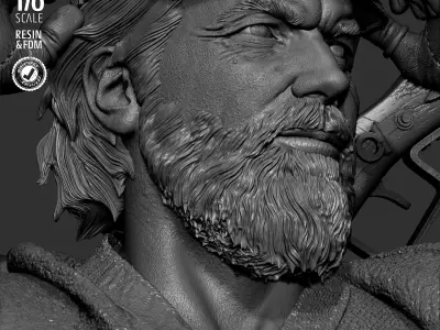 STAR WARS Old Ben Kenobi Sculpture 3D print model