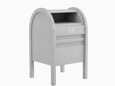 Old Dirty MailBox 05 Low-poly 3D model