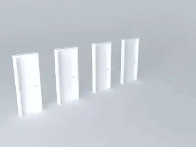 White Lacquer door Full Free 3D model