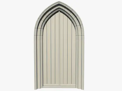 Medieval Door Low-poly 3D model