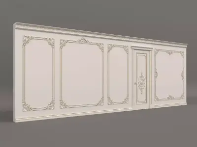 Wall Molding in Classic French style 18 3D model