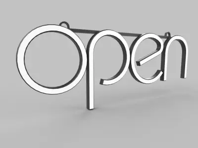 Neon Sign M02 Low-poly 3D model