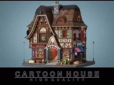 Cartoon House 19 3D model