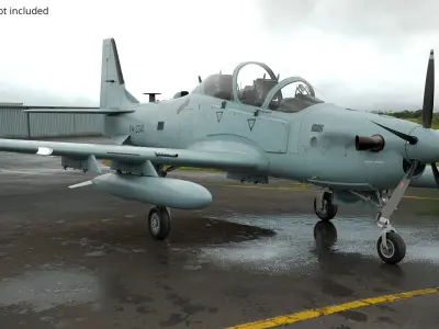  A-29 Super Tucano Attack Aircraft Simplified 