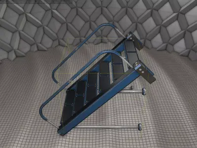 Sci-Fi Stairs - 17 - Blue Version  Low-poly 3D model
