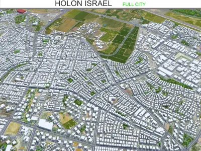 Holon Israel Low-poly 3D model