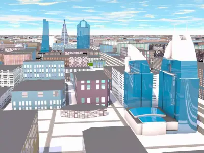 Riyadh City 3d model Low-poly 3D model