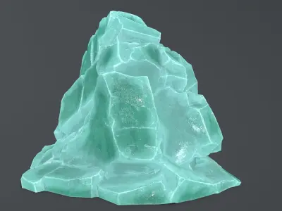 Ice Mountain Low-poly 3D model get