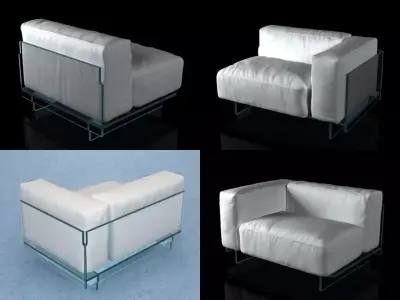 Crystal sofa moduls 3D model