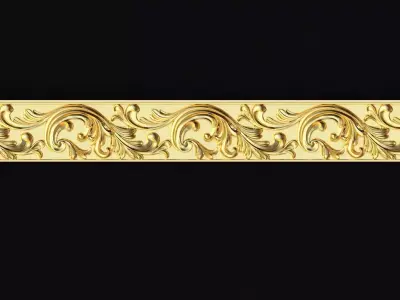 Decor for furniture carved baguette 3D model