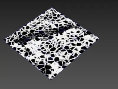 Snowy Obsidian Low-poly 3D model