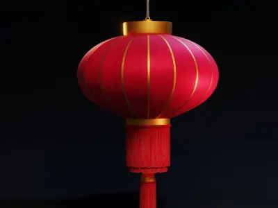 Chinese Lantern Low-poly 3D model