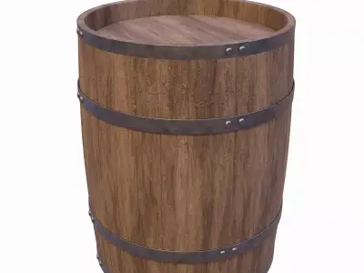 Barrel wooden 3D model