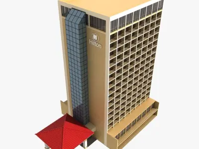 Hotel Building 3D model
