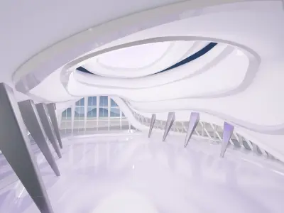 Sci fi Futuristic Exbition Interior 3D 3D model