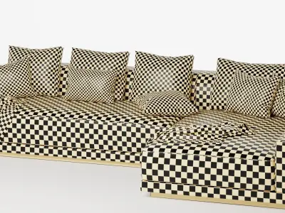 Cortona Sofa Chaise Sectional 3D model