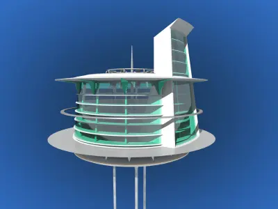 Futuristic Architecture Skyscraper 03 3D model