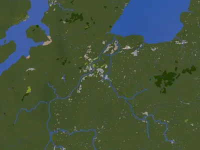 Derry Londonderry City of Ireland Low-poly 3D model