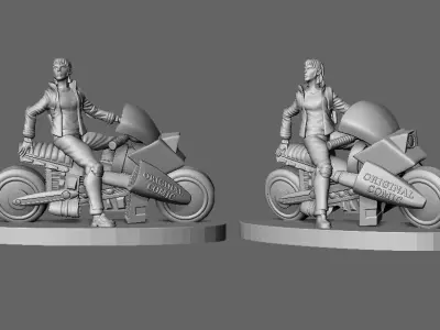 Cyberpunk girl 3D print model