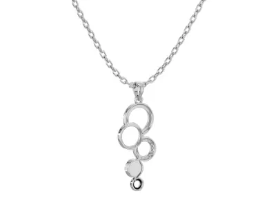 Light Minimalist Diamond Pendant Necklace 3D print model