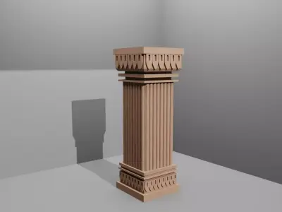 Ancient pillar Free low-poly 3D model