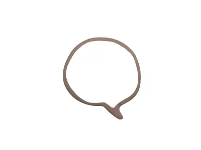 Speech Balloon v10 003 Low-poly 3D model