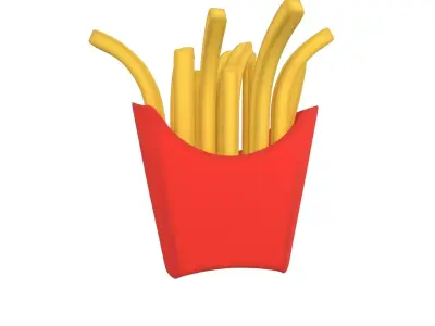 French Fries v2 004 Low-poly 3D model
