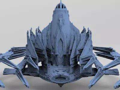 Sci-Fi Ocean Tech ship 9 3D model