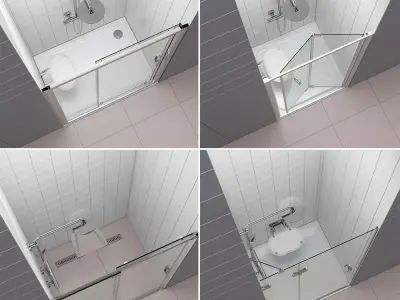 Set of shower doors RAVAK set 52 3D model