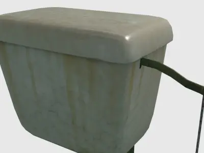 Low Poly Victorian Bathroom Fixtures Low-poly 3D model