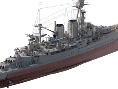 US NAVY BattleCruiser USS Columbus 3D model