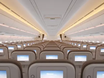  3D Airbus A350 Interior Cabin 