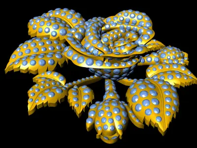 Rose pendant 3D print model