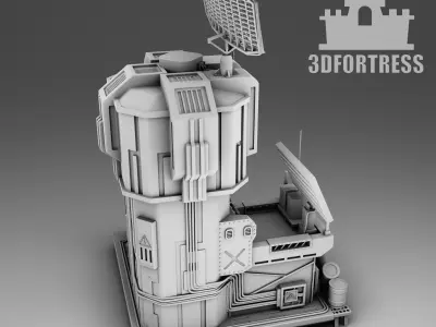 Mars base telecom 3D print model