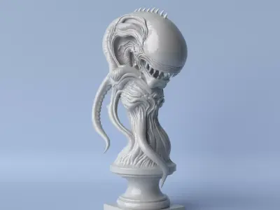 XenoStalker Alien Movie-Inspired Sculpture 3D print model