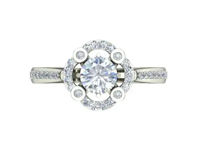 Women Wedding Engagement Ring 3D print model 23
