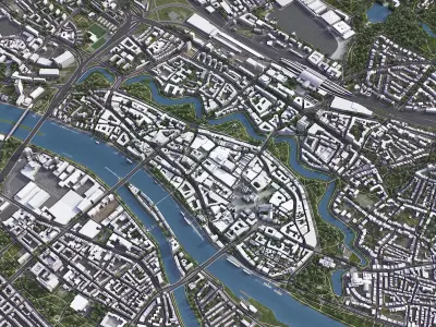 Bremen Low-poly 3D model