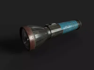 Flashlight Low-poly 3D model 13